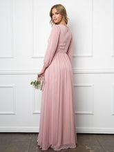 Eva USA 3410 Chiffon Balloon Sleeve Bridesmaids Dress